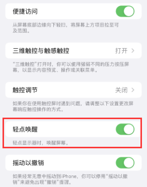 杂多苹果授权维修站分享iPhone轻点无法唤醒怎么办 